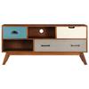 VidaXL Meuble TV avec 3 tiroirs 110x35x50 cm Bois d'acacia solide