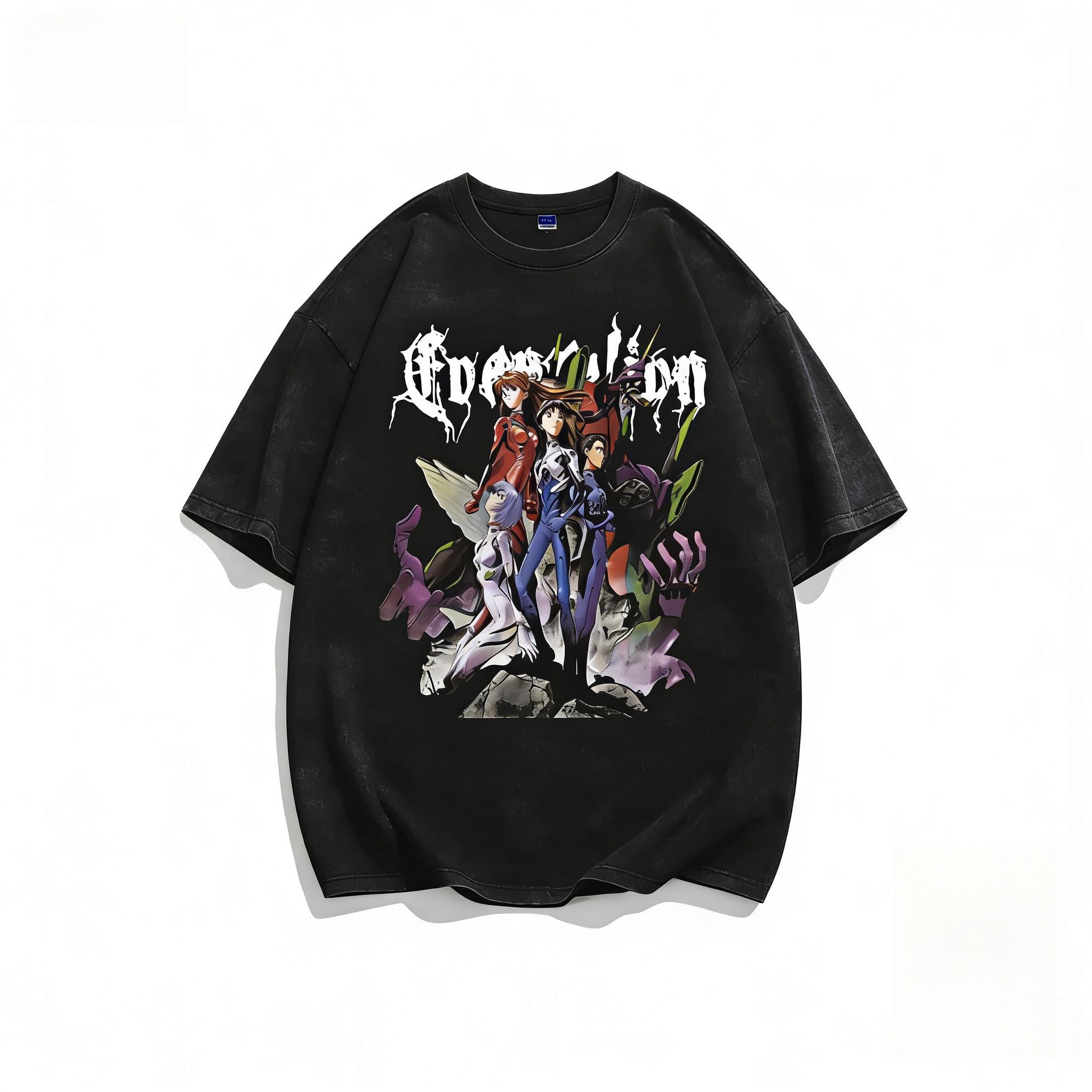 

Evangelion EVA Warriors Anime Tshirt Men Women Oversized Modern Fit Breathable New Cotton Daily Streetwear Fan Apparel XL