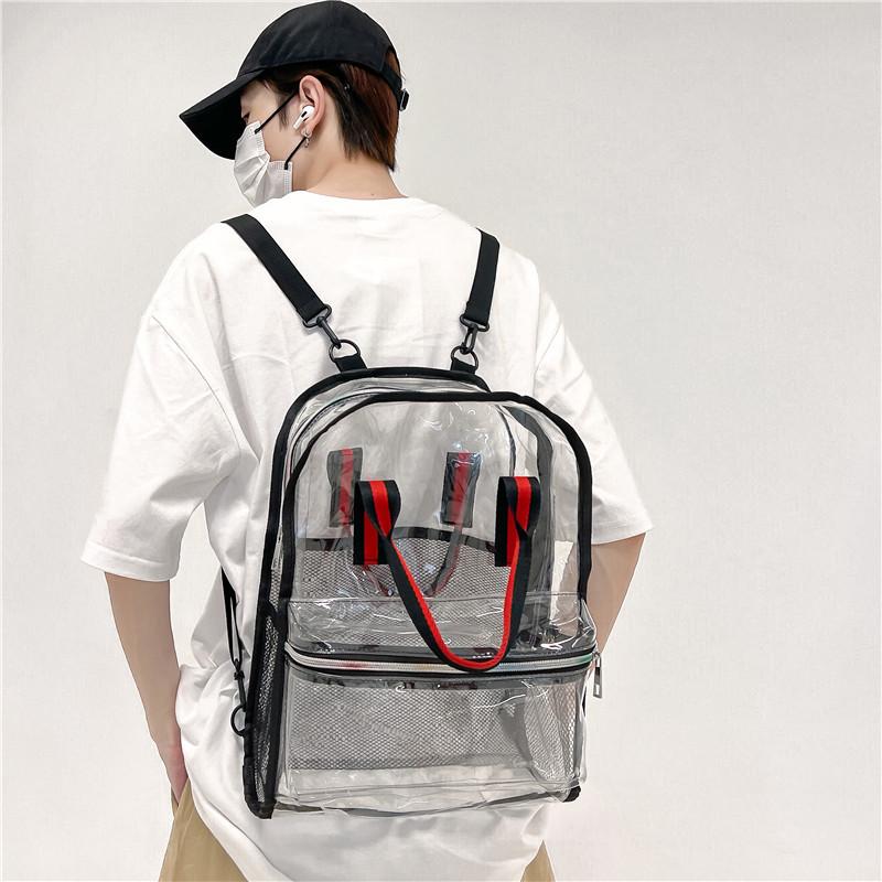 PVC transparent backpack PVC backpack PVC schoolbag Summer waterproof PVC beach bag
