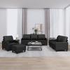Vidaxl 4-Seater Sofa With Cushions, Black, Faux Leather