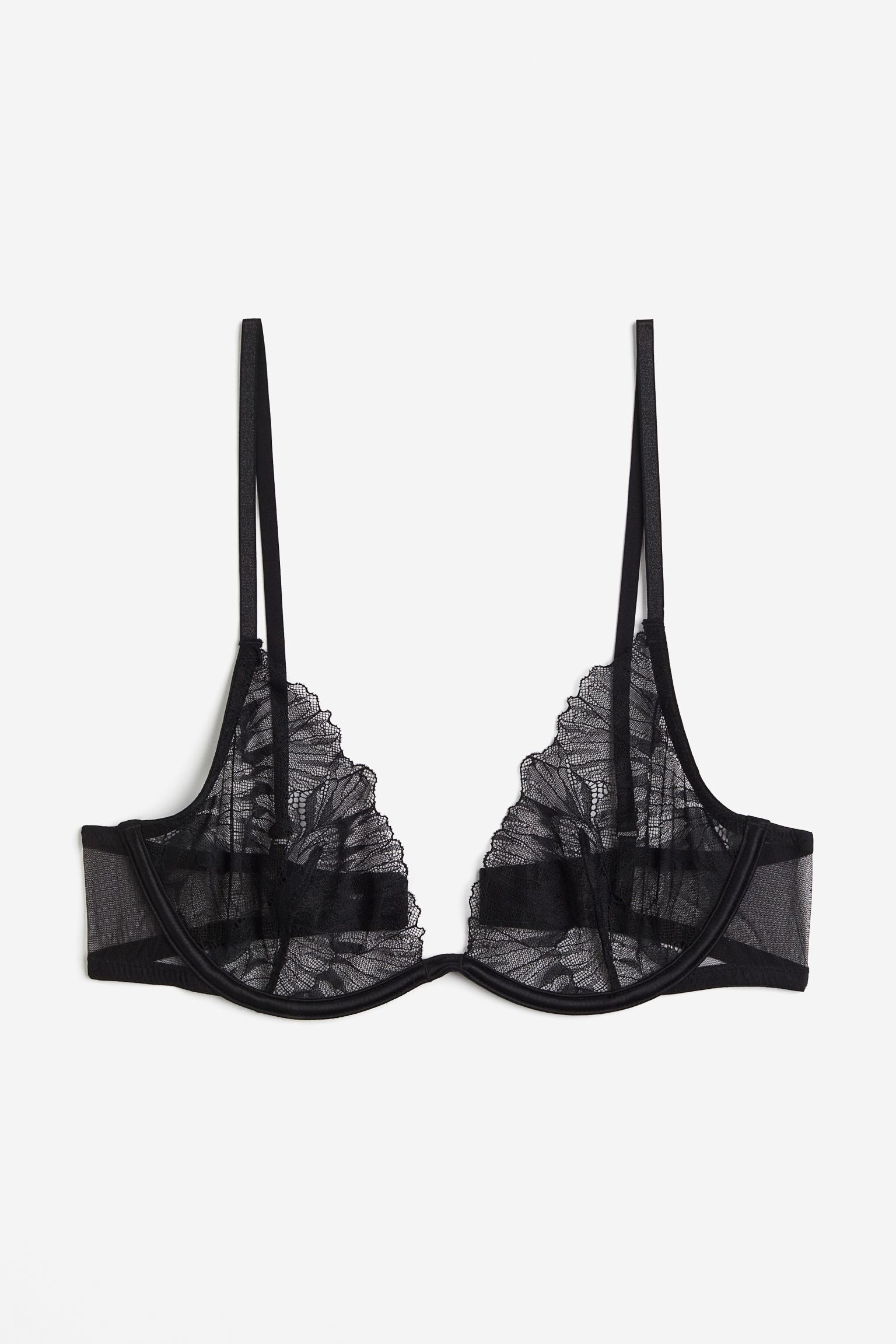 

Кружевной бюстгальтер без подкладок на косточках