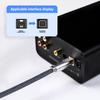 Aluminum Alloy Gold-Plated USB B-Type Plug Connector Housing 6mm Hole for Repairing Printer Data Cables