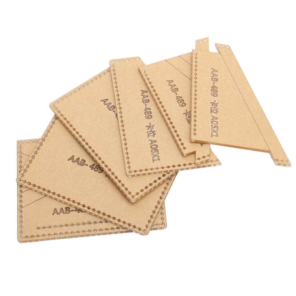 Clear Acrylic Purse Pattern Stencil Template Drawings Set Leather Hand Craft DIY Tool