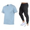 2025 Pure Cotton Round Neck T-shirt & Lightweight Long Pants Set