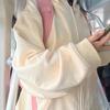 Women's Gray Hooded Cardigan Sweatshirt - Autumn 2026 Korean Style