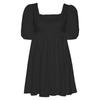 Square Collar Puff Sleeve White Short Dress Women Backless Sexy Dresses Female Slim Summer 2026 Robes Lace-up Loose Dress 28114