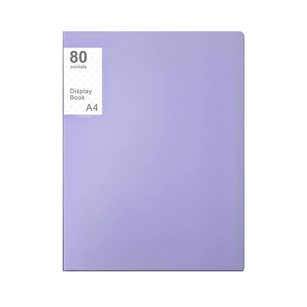 80page A4 Storage Folder,Durable & Fashionable With Clear View Panels Reusable File Organiser,Document Storage-Binder For Office