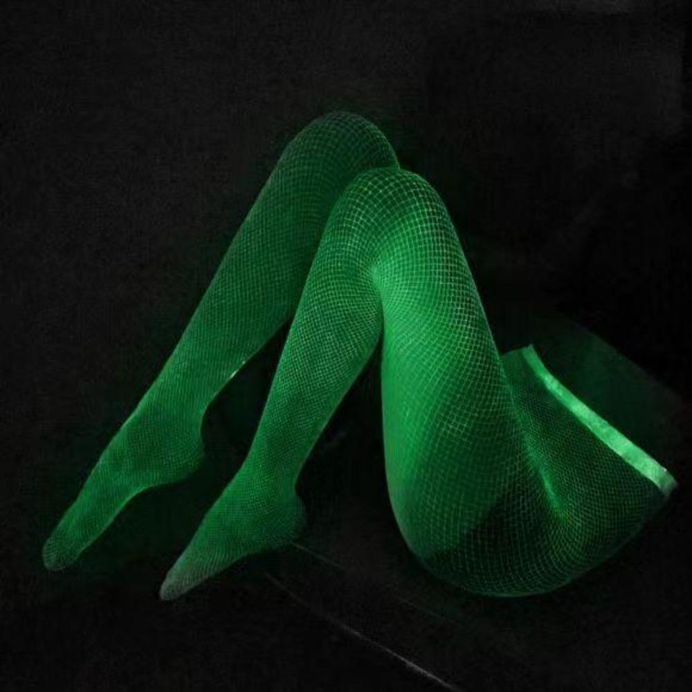 Luminous Fishing Net Stockings Sexy Hollow Out Bar Base Layer Tights Glowing Night Stockings Cool Sexy Fishnet Tights