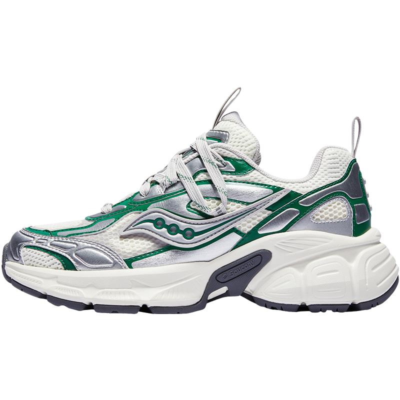 SAUCONY 2K Cavalry Synthetic Leather Retro Liquid Silver Slip Resistant Breathable Support Low Top Lifestyle Casual Shoes S79053-12