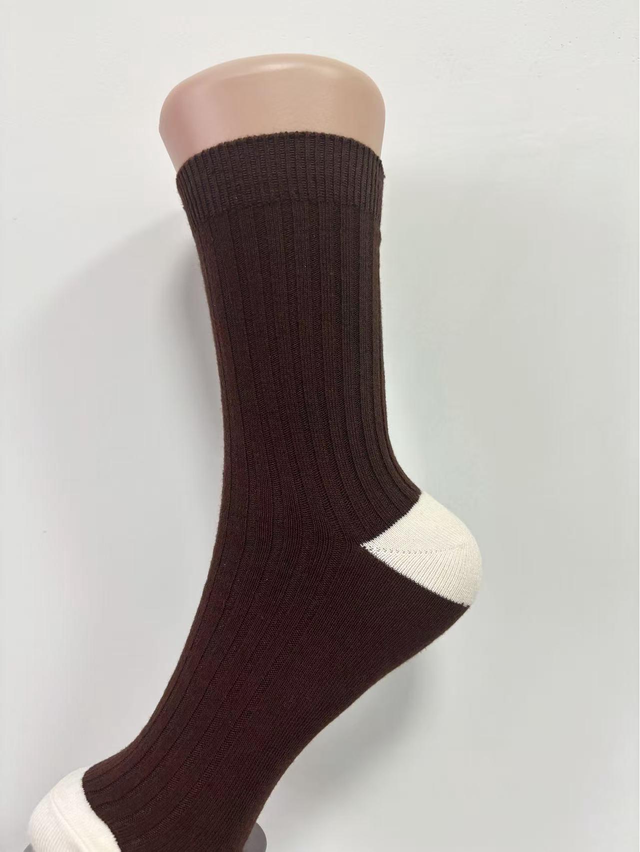 

Женские гольфы до колена однотонные с присборками - Универсальный японский стиль колледжа для весны и осени One Size коричневый