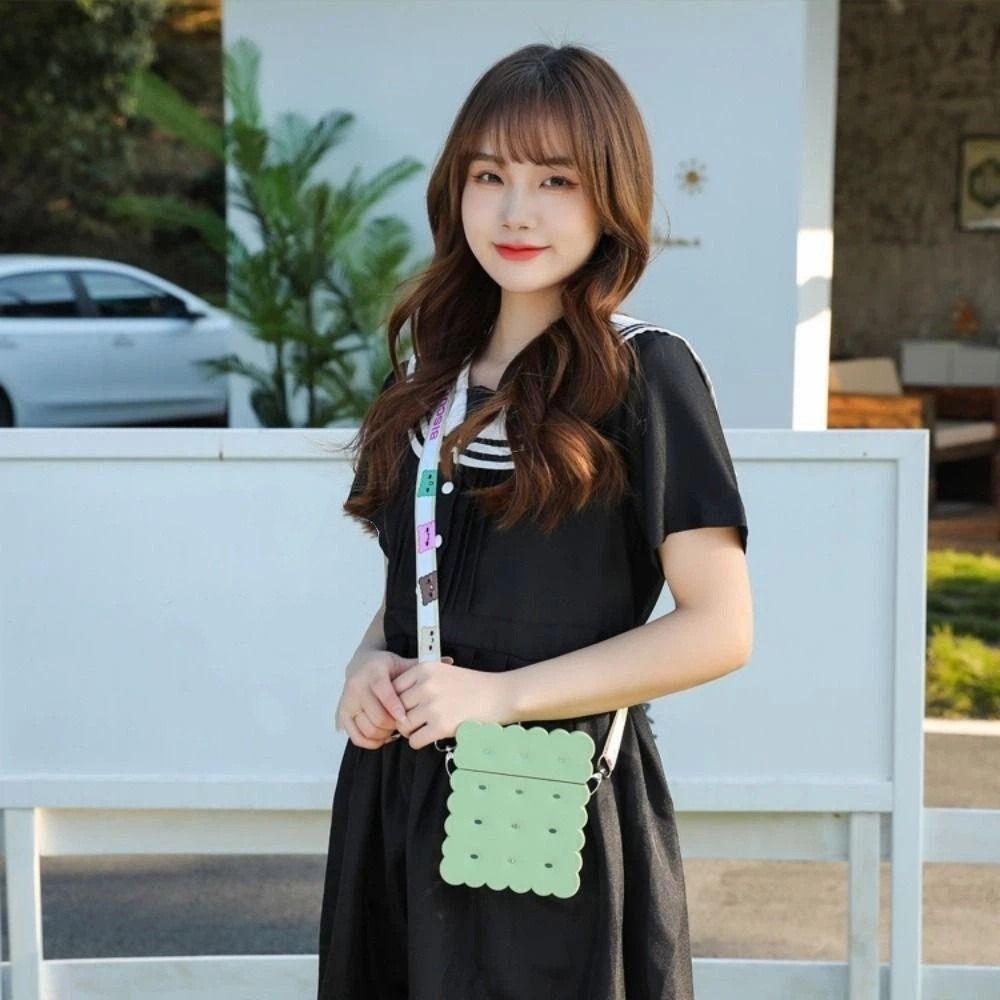Kawaii Style Water Bottle with Straw Biscuit Shaped 380ML Outdoor Sports Kettle Anti-fall Portable Children Drinking Bottle