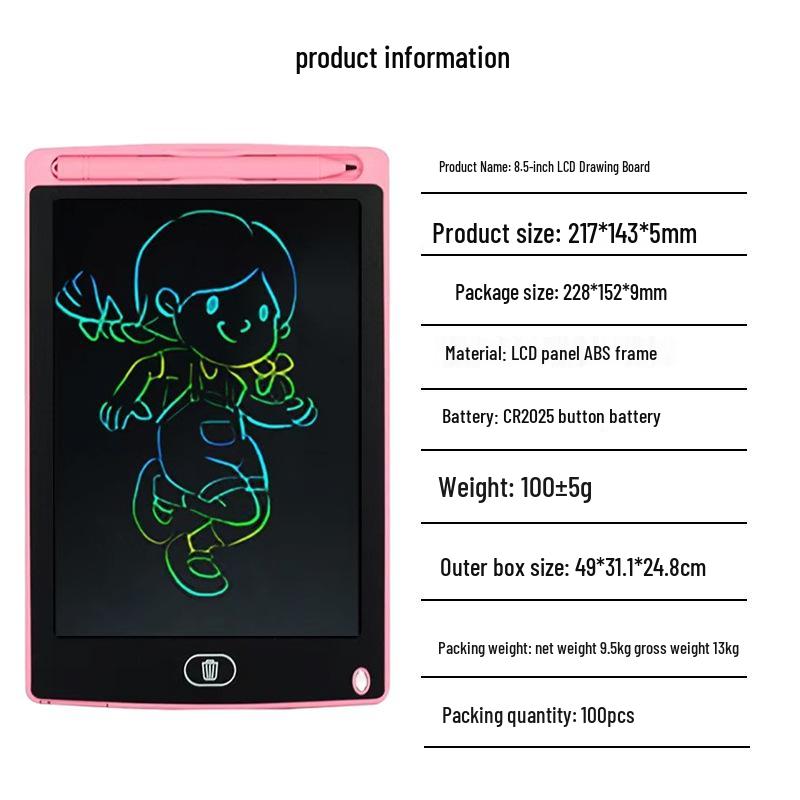 Children's LCD Writing & Drawing Board: 8.5-16 inch, Landscape & Portrait, Magnetic Doodle Pad