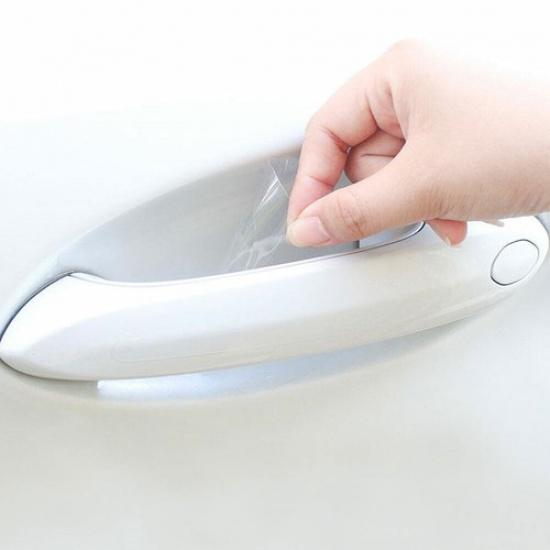 8Pcs Car Door Handle Bowl Sticker Protector Anti Scratch Film Cover Can DIY Cut