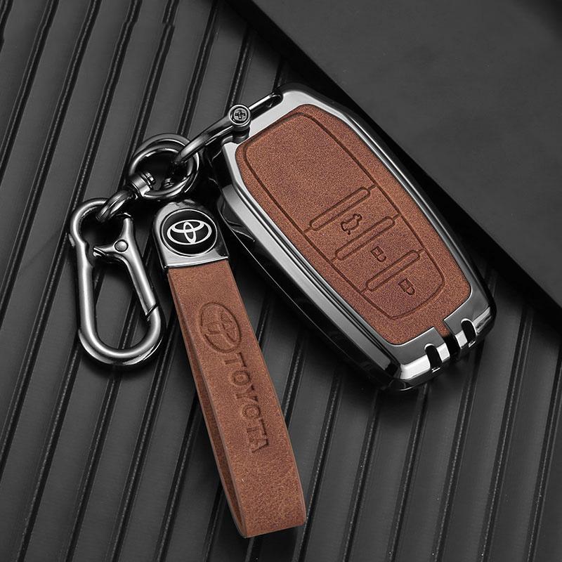 2/3 Buttons Car Key Remote Case Cover Shell For Toyota Hilux Innova Rav4 Fortuner Yaris 2021 Auto Shell Fob Keychain Accessories