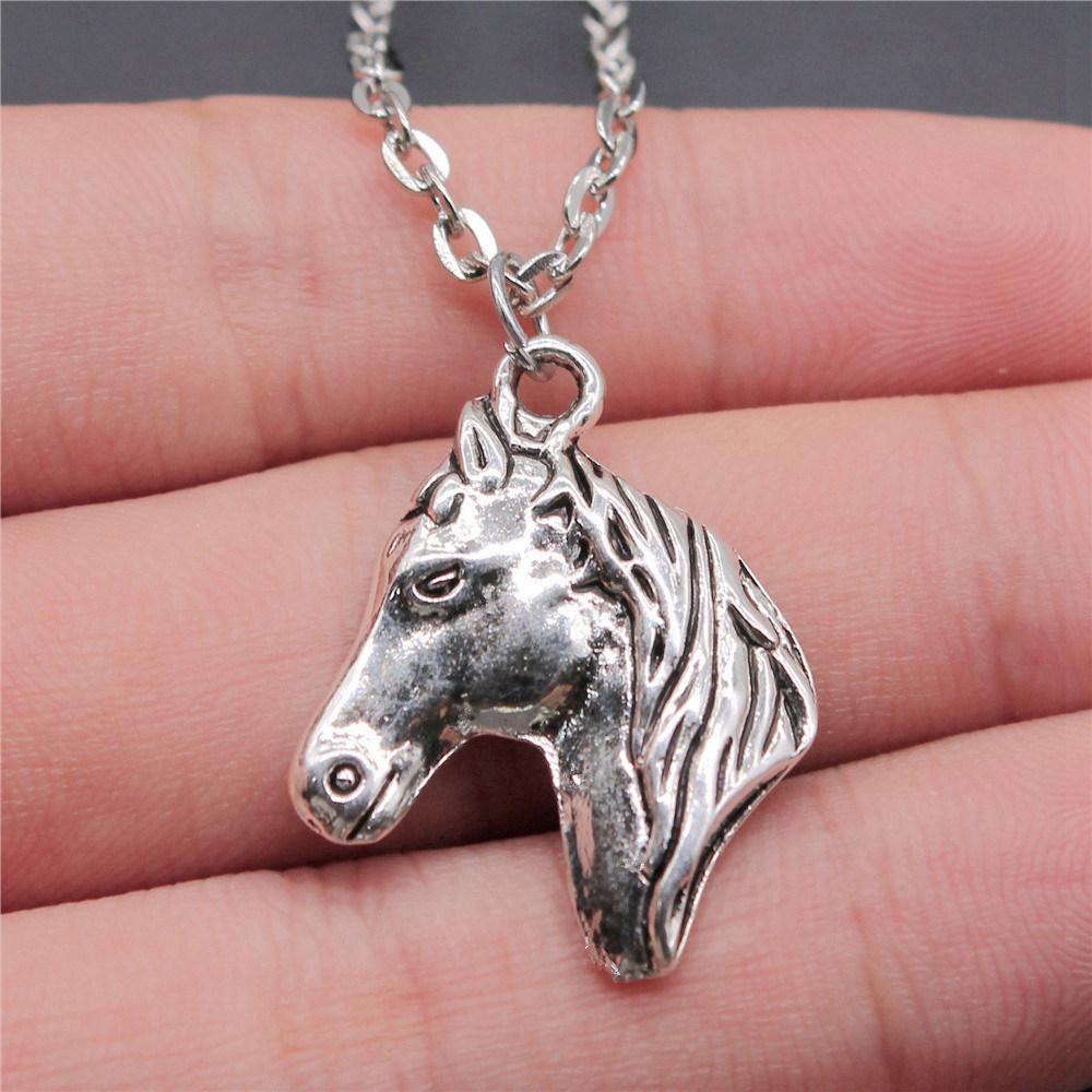 Unicorn Horse Fantasy Pendant Antique Bronze Metal Women Choker Necklace High Quality Gift