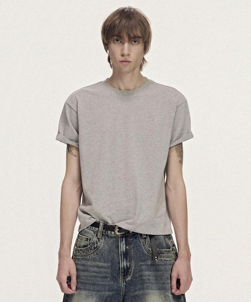 TAKEASY [Special Feature] (2-Pack 16-Count Cotton) Solid Crop T-Shirt - 3 Colors