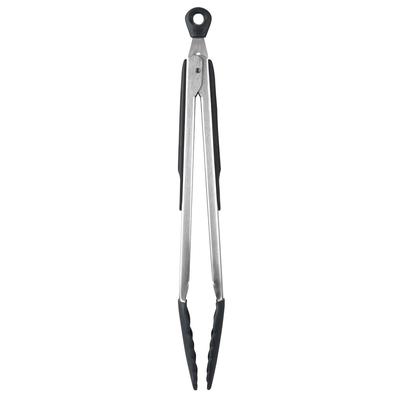 OXO Silicone Spoon and Perfect for and Protects with Dishwasher Safe Tongs, Medium, Heat-Resistant, Cooking, Serving, Portioning, Pans, Lock,