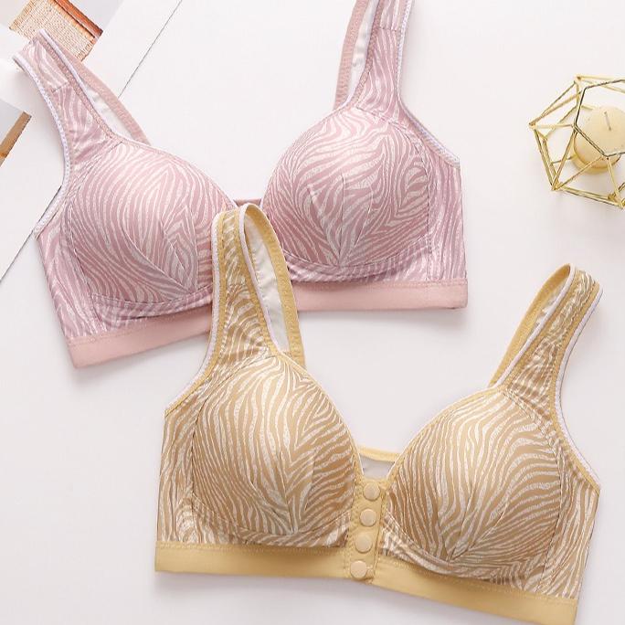 Großer BH mit Knopfleiste vorne, Sexy Leopardenmuster, Sammel-BH, Spitzen-Haltewäsche, Atmungsaktiver BH ohne Bügel