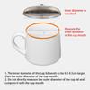 1Pcs Heat Temperature Preserve Mug Cover with Convex Handle Sealing Lid  Cup Accessories