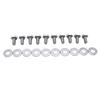 Full Silver Metal Bolt Set for SBC Engine - Compatible with Chevrolet