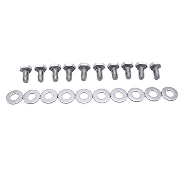 Full Silver Metal Bolt Set for SBC Engine - Compatible with Chevrolet