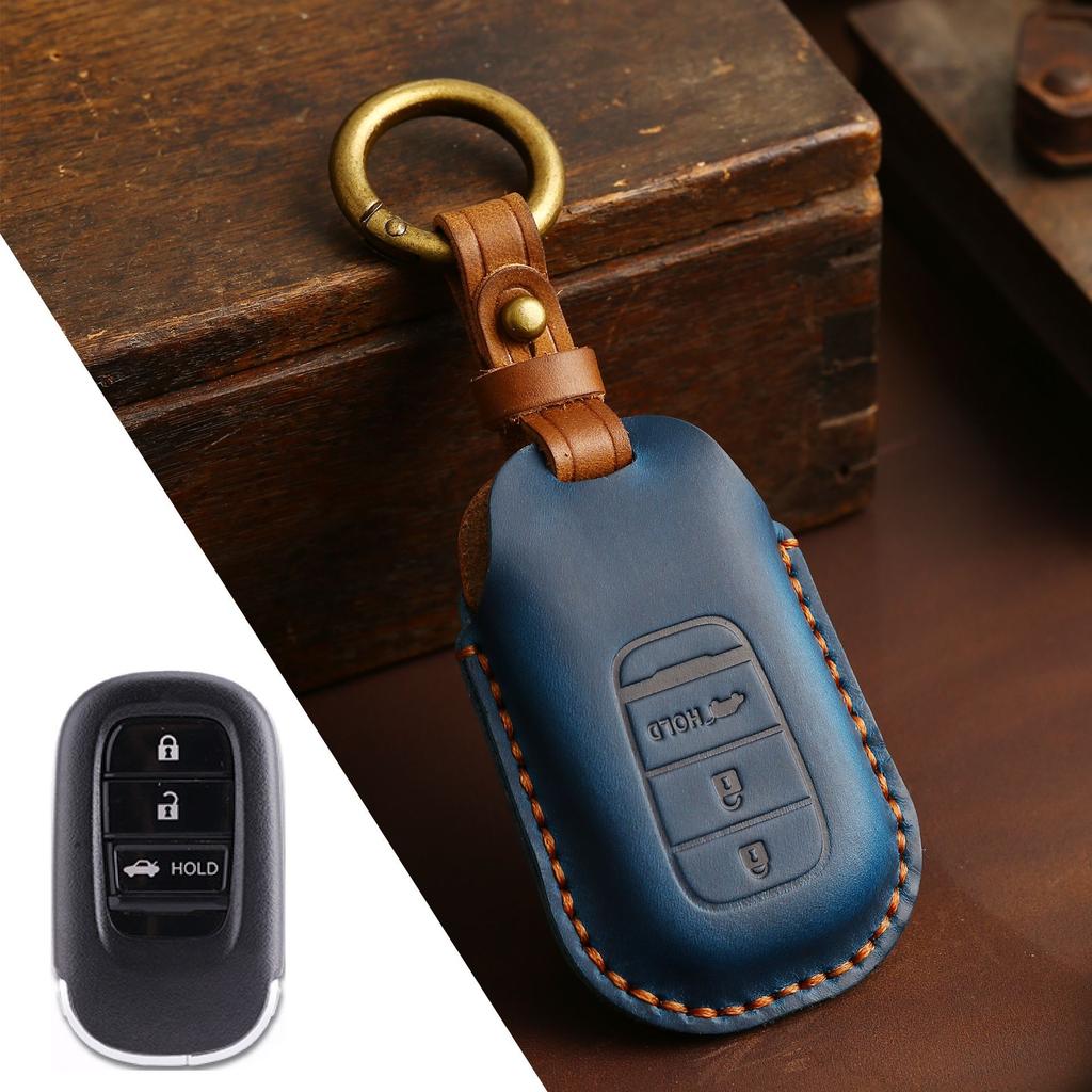 Handmade key bag is suitable for Honda key cover, new 11 11th generation Civic special key protective cover, genuine leather.