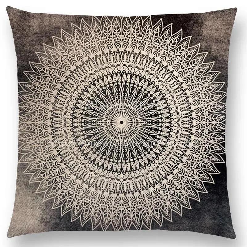 Neuer verträumter Regenbogen Boho Wüstenblume Wunderschöne Goldene Mandalas Savanne Fantasie Gelassenheit Drucke Kissenbezug Sofakissenbezug