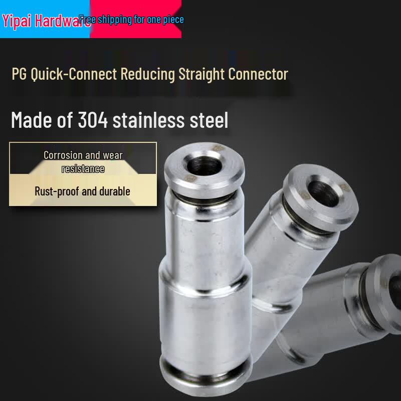 304 Stainless Steel Air Pipe Reducing Quick Connect Fitting