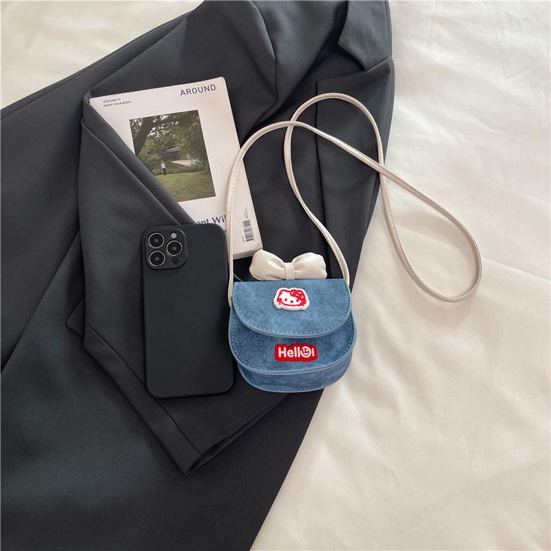 Little Princess Korean Style Mini Crossbody Bag - Fashionable Bow Coin Purse for Girls