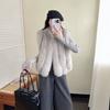 [Jeju Snow Realm] Autumn and winter new high-luxury whole leather real fox hair vertical strip collar stacked wearing vest jacket