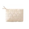 Quilted Floral Cosmetic Bag Women Men Portable Zippered Makeup Organizer In Candy Colors
