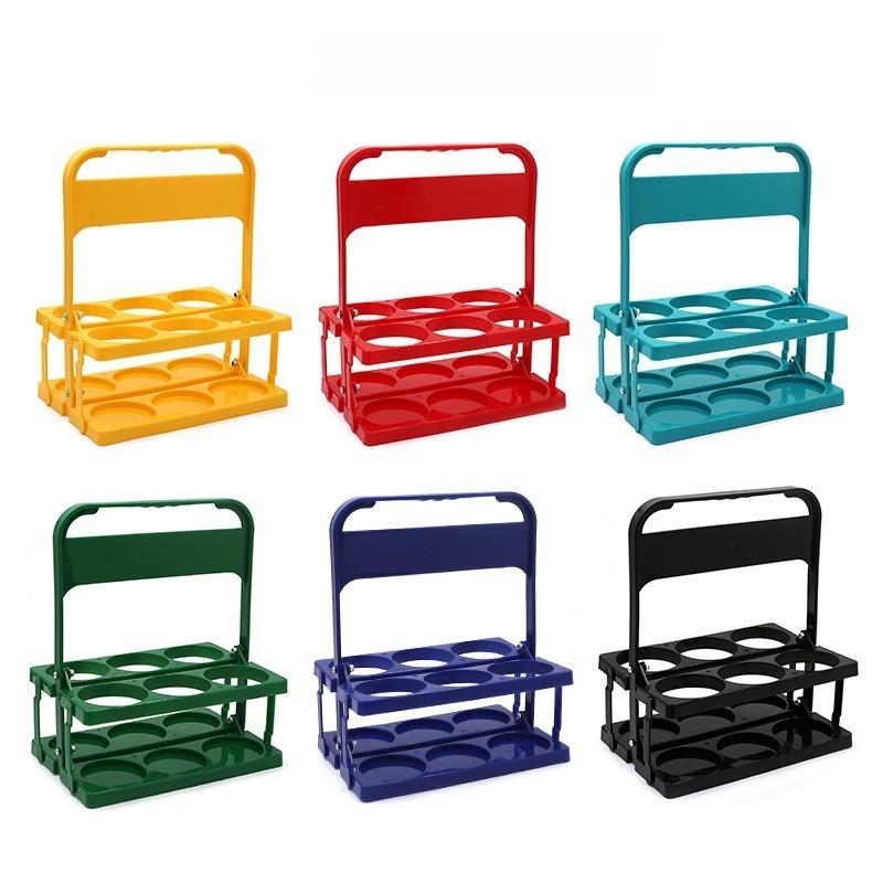 1PC Foldable Plastic Beer Basket Drink Beer Portable Rack Sports Kettle Portable Portable Rack Beer Rack