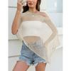 Copricostume da Spiaggia a Maglia a Rete da Donna Pullover Leggero Vestibilità Larga Design Semplice Abbigliamento Casual Estivo