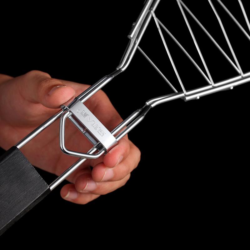 Fiskgrillkorg Nonstick BBQ Grill Fiskgrillning stekkorg Trähandtag