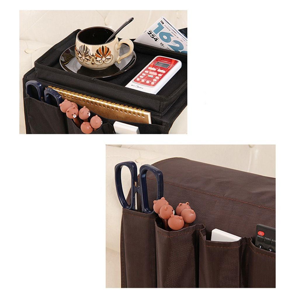 Non-Slip Sofa Handrail Tray Foldable Couch Arm Rest Organizer Couch Table Top Holder  Snack