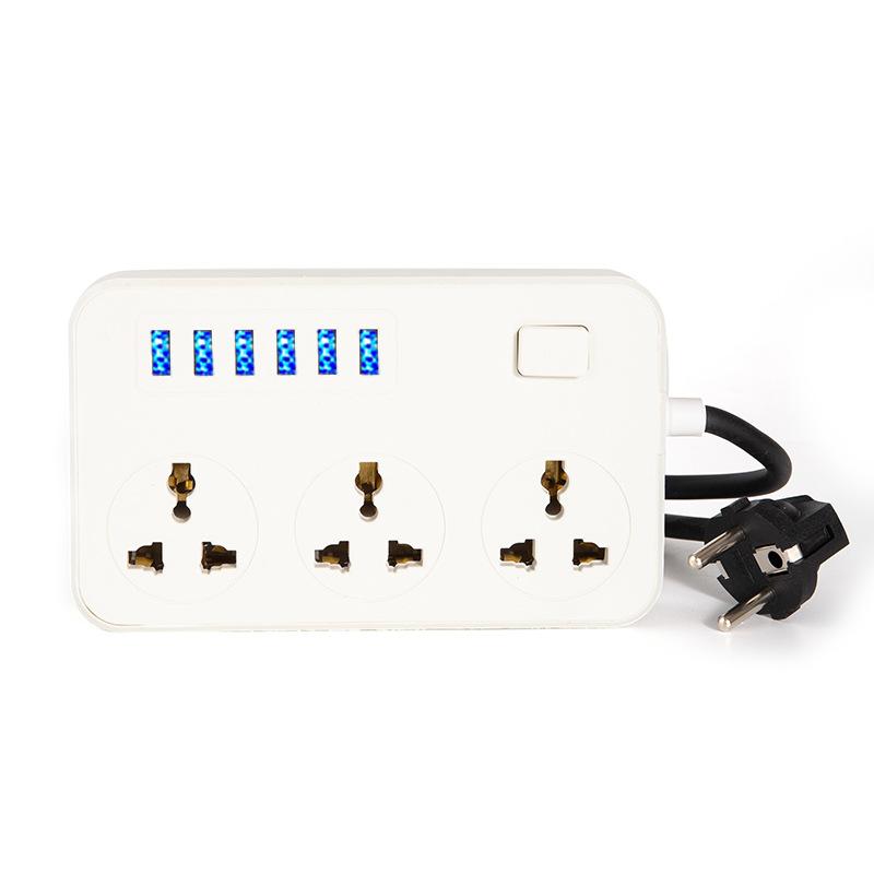 

USB Power Strip for Home Use Multifunctional British Standard European Standard Multi Hole Switch with Wire Socket european standard 2m 1