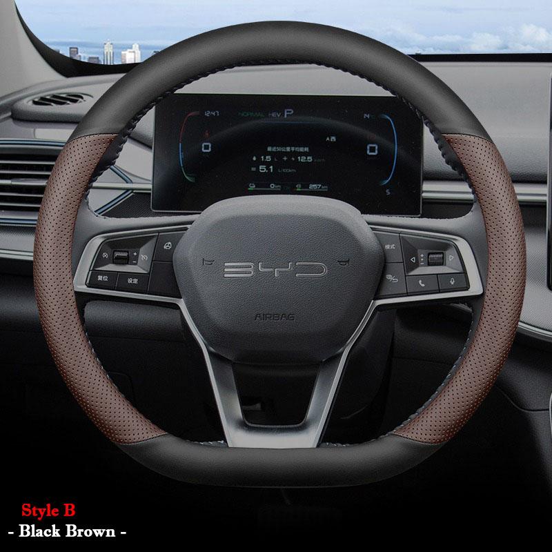 For BYD KING 2022 2023 2024 2025 Ultra thin leather Car Auto Steering Wheel Cover Anti Slip Special Protective Accessories