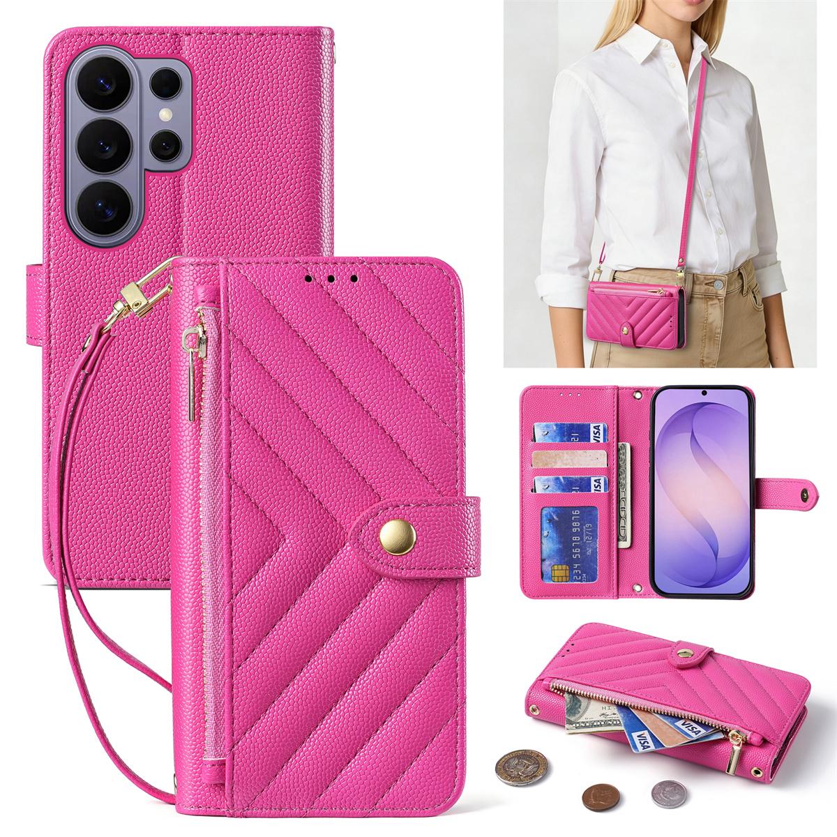 

Crossbody Leather Wallet Cards Solt Phone Case for Samsung Galaxy S26 Plus S25 S24 FE S23 Ultra A16 A17 A26 A36 A37 A56 Cover Galaxy S26 розы красного