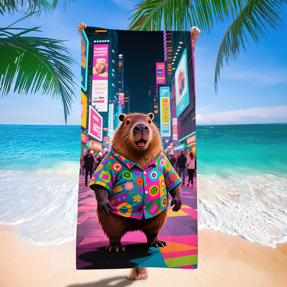 New Cute Animal Printed Microfiber Beach Towel Quick Dry Absorbent Soft Bath Towel For Kids