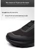Men's Trendy Black Non-Slip Rotating Buckle Casual Sport Shoes for Spring Outdoor and Commuting