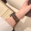 Milanese Loop strap For Apple watch band 46mm 45mm 44mm 40mm 41mm Leopard Print Magnetic bracelet for iWatch Series 11/10/9 8 7 6 SE3/Ultra 2 3 4 49mm