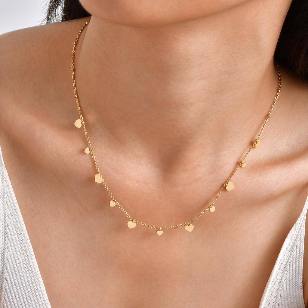 Wind Delicate Clavicle Chain Sweet Butterfly Jewelry, Stainless Steel Heart Bracelet Women Nc-2536