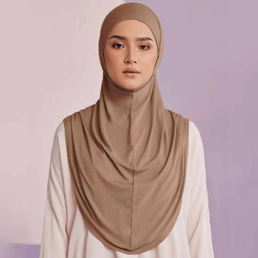 Adjustable Arab Lady Headscarf Breathable Hijab Head Wrap High-End Eid Al-Fitr Long Turban  Ethnic