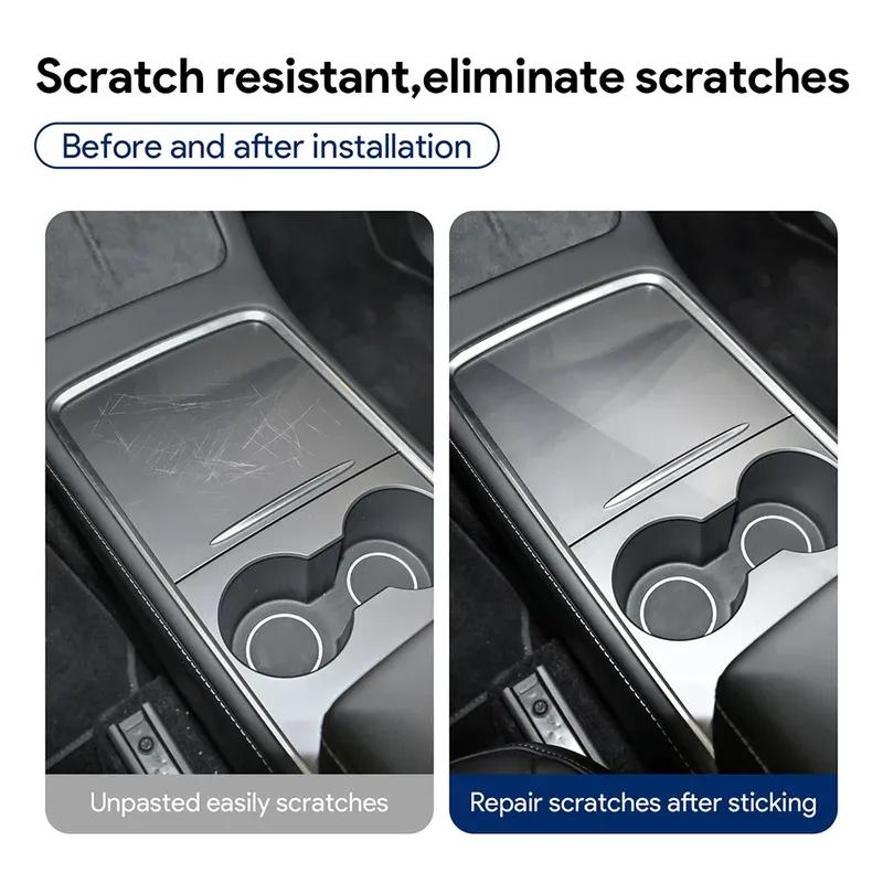 For Tesla Model 3 Y - Central Control Center Console Panel Interior Protection Film Clear TPU Car Anti Scratch