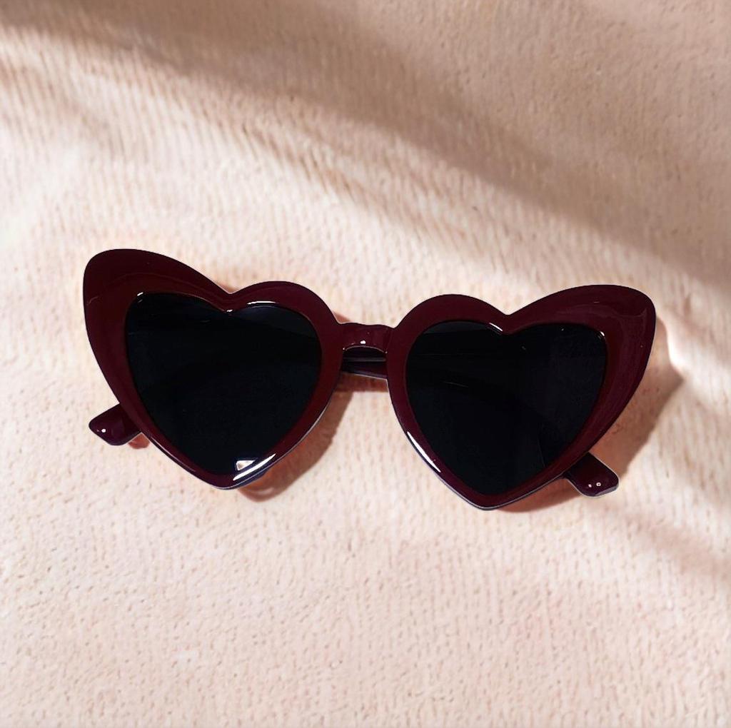 Heart-Shaped Anti-UV Fashion Sunglasses - 2025 European & American Style Sun Protection Glasses