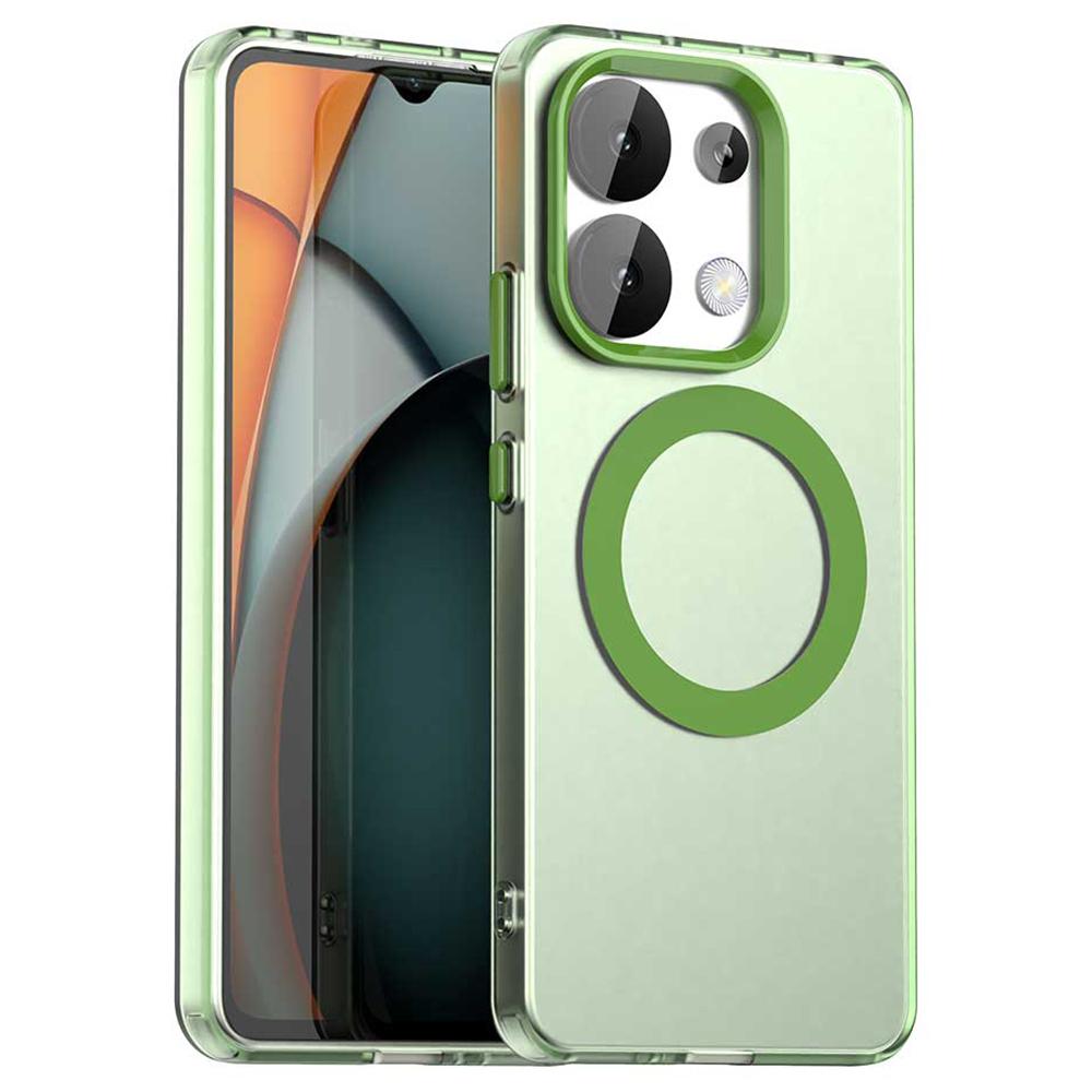 For Xiaomi Redmi Note 13 4G Case Compatible with MagSafe PC+TPU+PET Anti-Drop Phone Cover