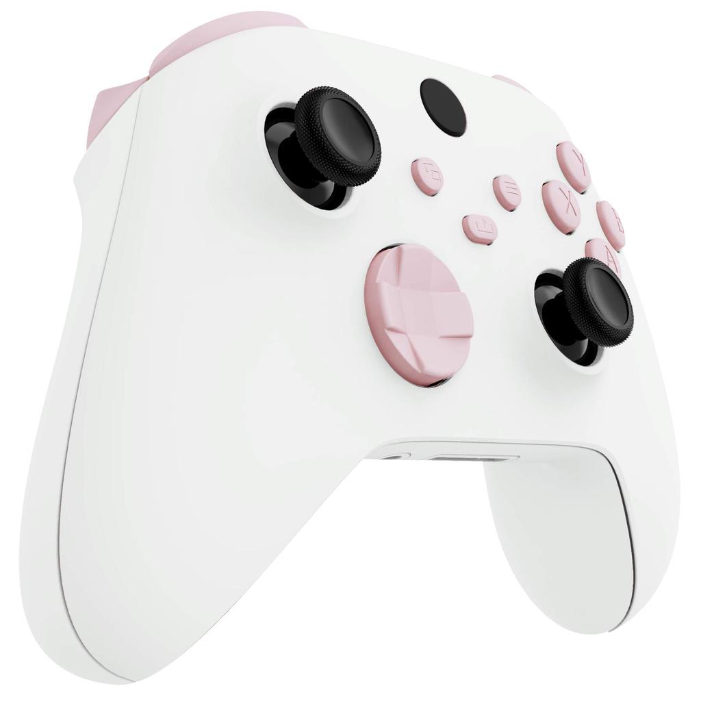 eXtremeRate Pure Color Replacement Buttons for Xbox Series LB RB LT RT Bumper ABXY Startback Sync Share Key for Xbox Series S X Blossom X/S, Triggers,
