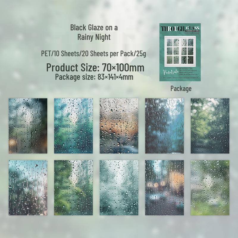 

Creative Ketchup PET Sticker Pack: Light-Passing Glass-Inspired DIY Journal Decoration Stickers