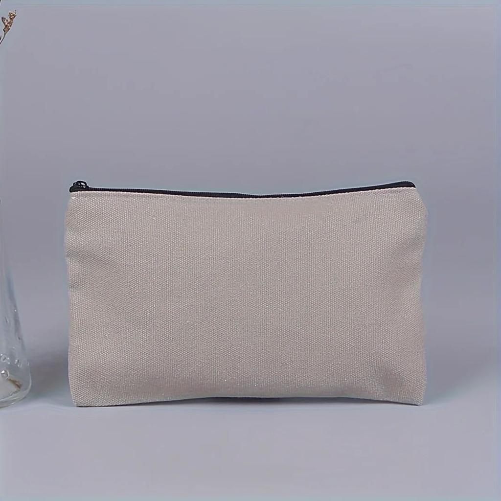 1 Stück-Bleistiftaufbewahrungstasche, Schüler-Schreibwarentasche, Reißverschluss-DIY-Graffiti-Stifttasche, Baumwoll-Stifttasche, leere Aufbewahrungs-Canvas-Stifttasche