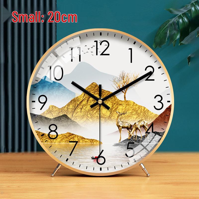 

Elegant Multifunctional Clock: Desk, Wall, Table, or Floor Use – Light Luxury Ornament with Simple Pendulum Standard